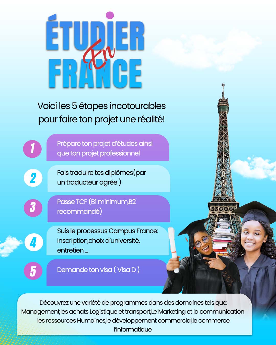 etude en france